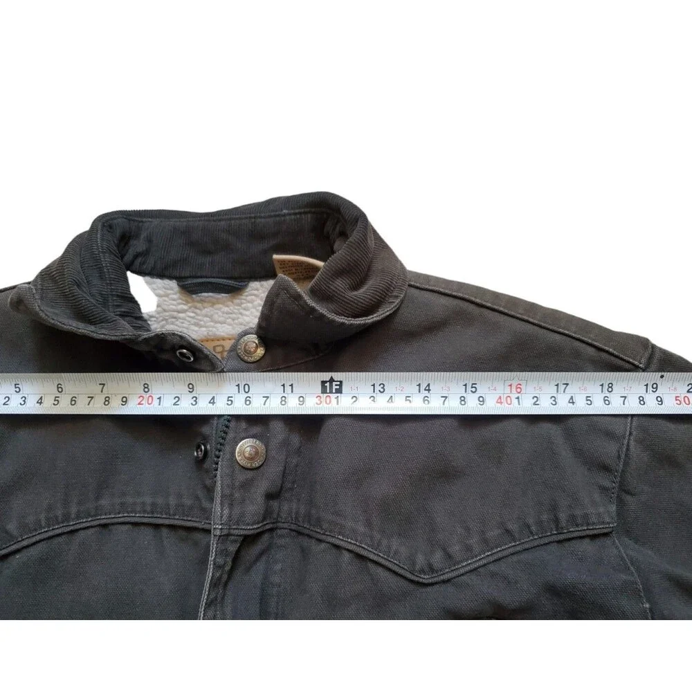 Powder River Outfitter Jacket Youth Large Green Canvas Barn Chore Coat Kid Lined